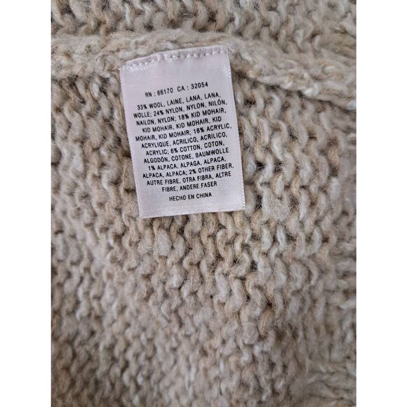 Far away from close women medium kid mohair alpaca sweater tan anthropologie - Picture 8 of 9